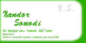 nandor somodi business card